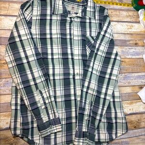 Timberland Slim Fit  Long Sleeve Plaid Jersey Lined Button Down Shirt Men's XXL